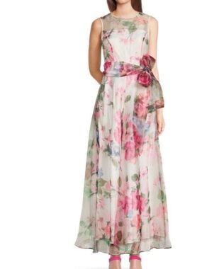 Eliza J Sleeveless Peony Jumpsuit